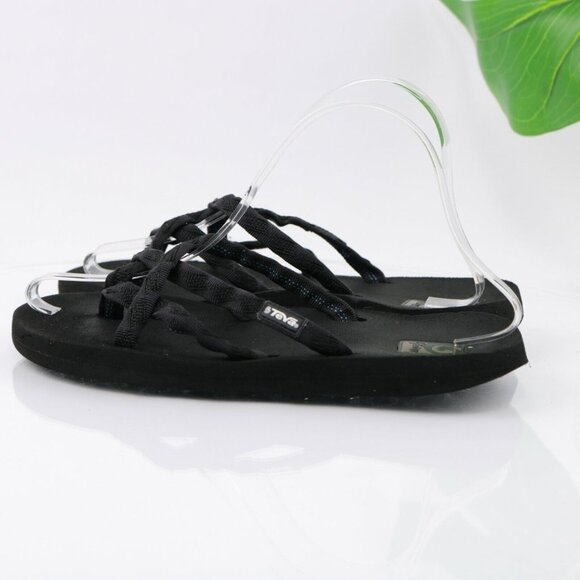 Teva Womens Olowahu Sandal Size 7 Black Thong Slide Active Hike Flip Flop - Picture 9 of 12